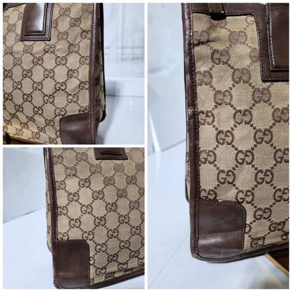Authentic GUCCI GG Supreme Canvas Tote Bag Brown/Beige - Picture 9 of 14